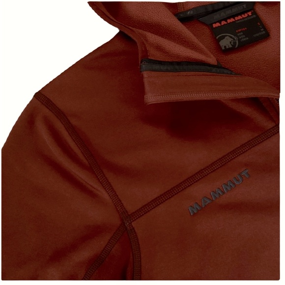 Mammut Borah Fleece Polartec Thermal Pro Soft-shell Hoodie Red Small - Picture 6 of 12